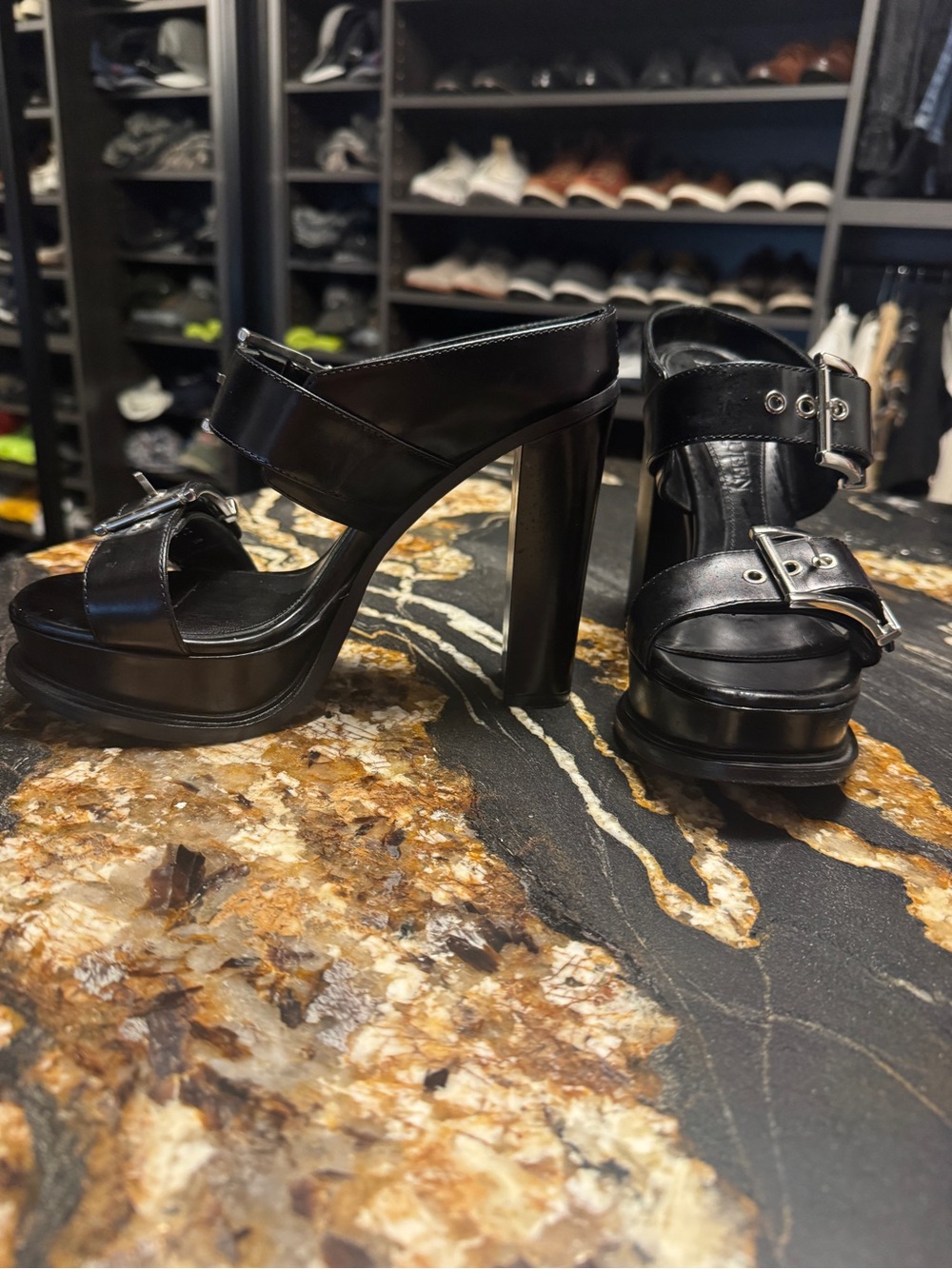 Alexander McQueen Black Platform Sandals - Picture 3 of 8